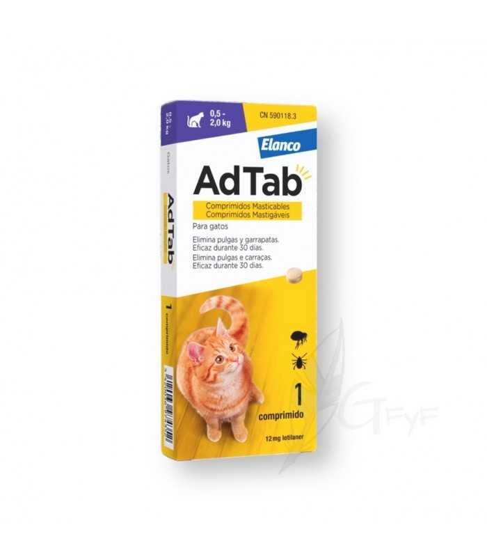 Ad Tab Antiparasitário Gatos de 0,50 a 2,00 kg