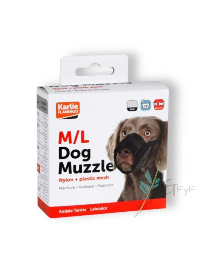 Muzzle Nylon Comfort Black M/L Karlie